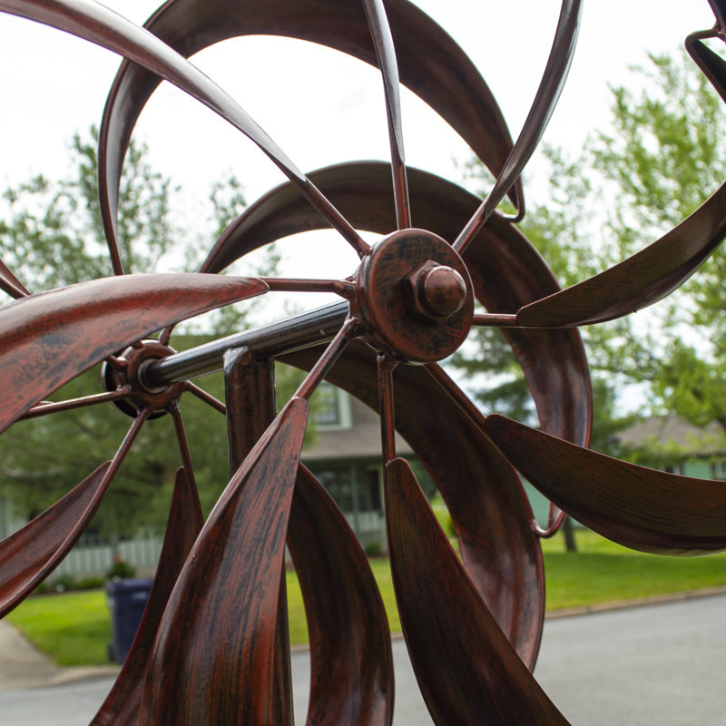 Rosalind Wheeler Skidmore Weather Resistant Metal Abstract Rotator